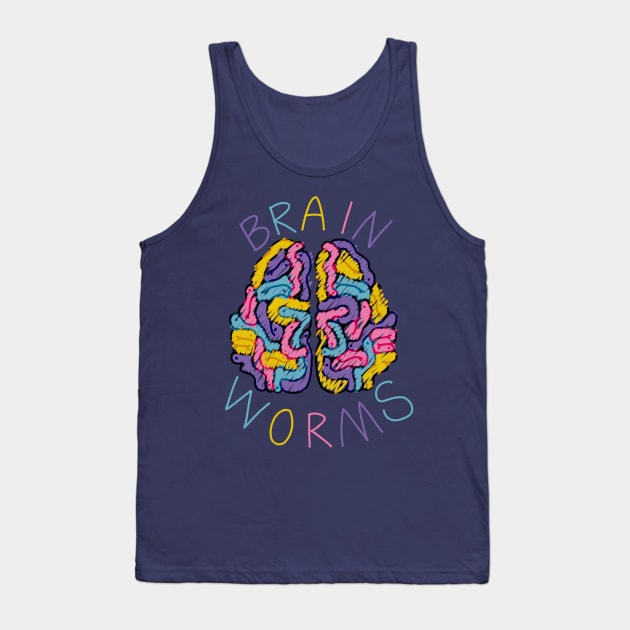 Brain Worms Tank Top by BeetleHugs